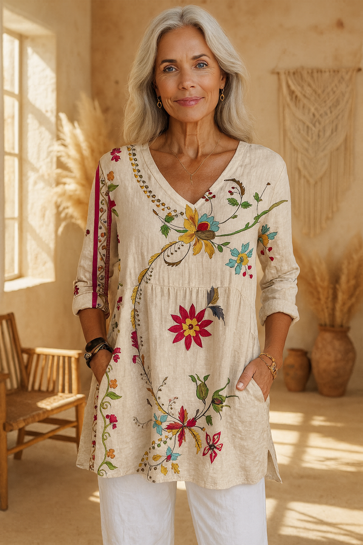 Naya | Long V-Neck Shirt