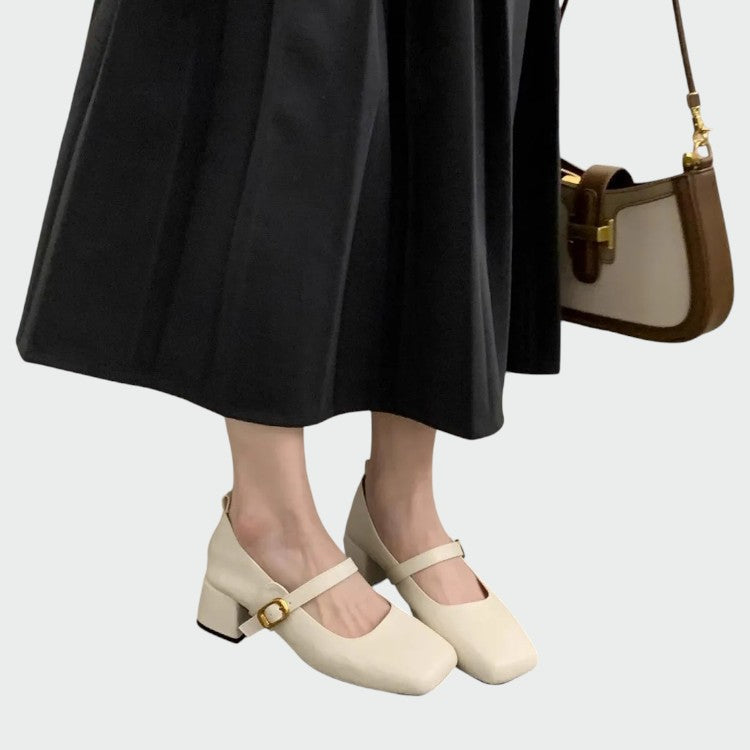 Olivia™ | Square Tip High Heeled Mary Jane Shoes