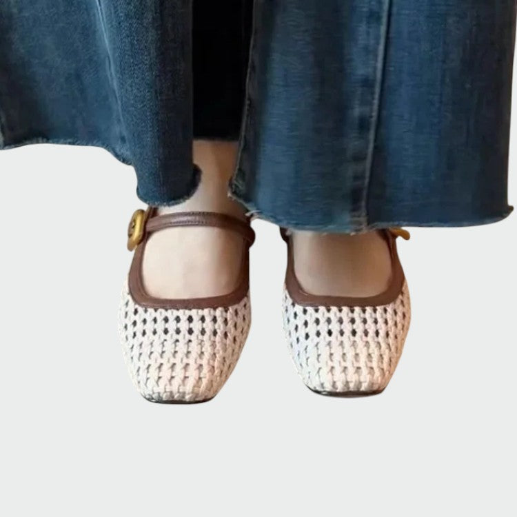 Olivia™ | Woven Buckle Mary Jane Shoes