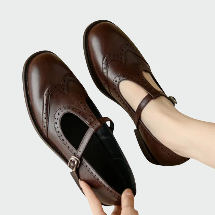 Olivia™ | Elegant Leather Mary Jane Shoes
