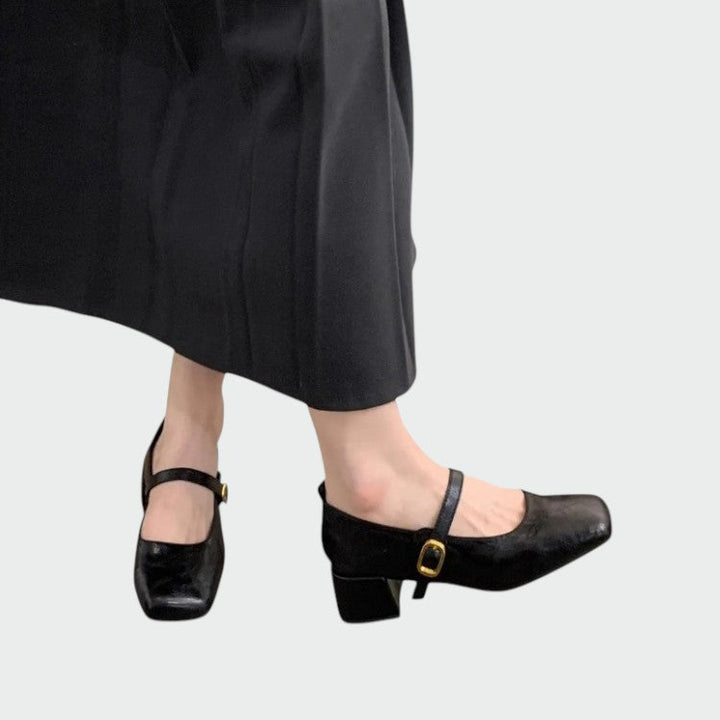 Olivia™ | Square Tip High Heeled Mary Jane Shoes
