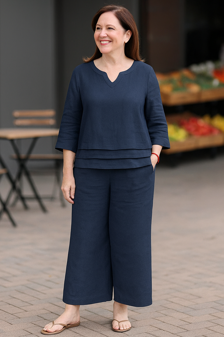 Samantha | Flattering Cotton-Linen Duo