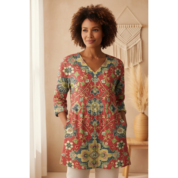 Dahlia | Long V-Neck Shirt