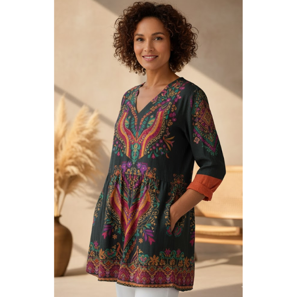 Adrianna | Long V-Neck Shirt