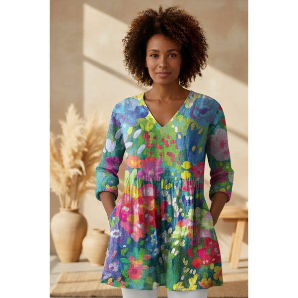 Cali | Long V-Neck Shirt