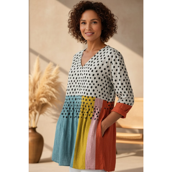 Elowen | Long V-Neck Shirt