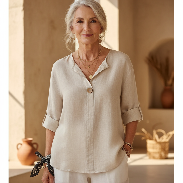 Caroline™ – Light and Airy Linen Shirt for Sunny Days