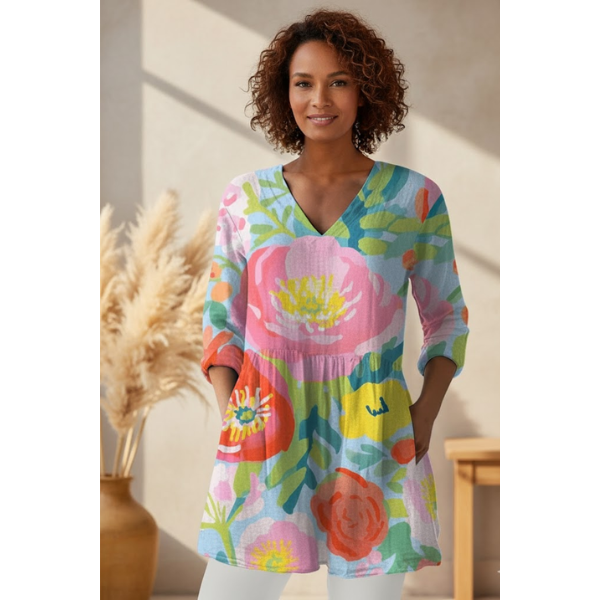 Juliette | Long V-Neck Shirt