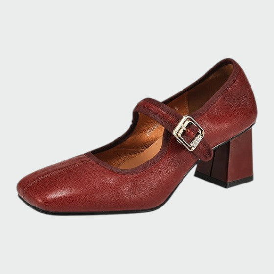 Olivia™ | Block-Heel Buckle Mary Jane Shoes