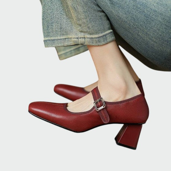Olivia™ | Block-Heel Buckle Mary Jane Shoes
