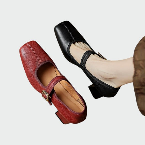 Olivia™ | Block-Heel Buckle Mary Jane Shoes