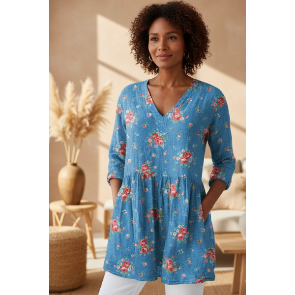 Mabel | Long V-Neck Shirt